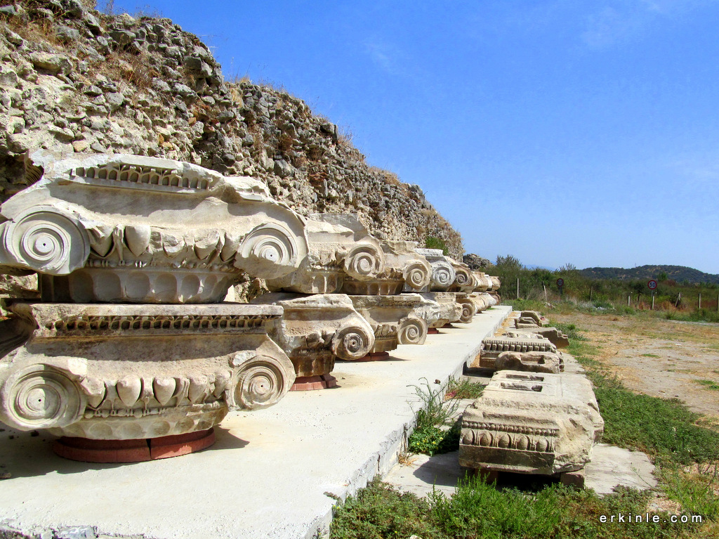 Magnesia kazılarında bulunan sütun başları